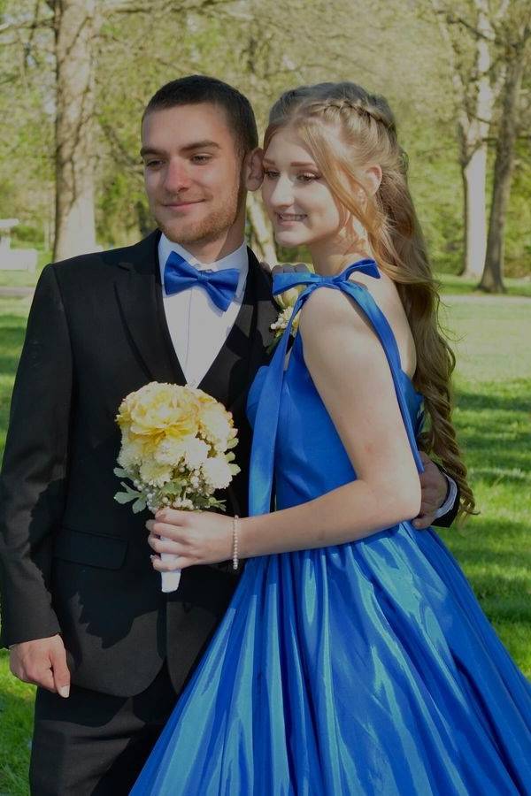Ocean Blue Floor-Length A-Line Satin Sleeveless Prom Dresses