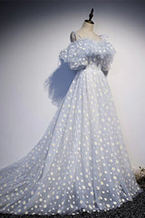 Exquisite Off-The-Shoulder Spaghetti Straps A-Line Tulle Floral Party Dresses