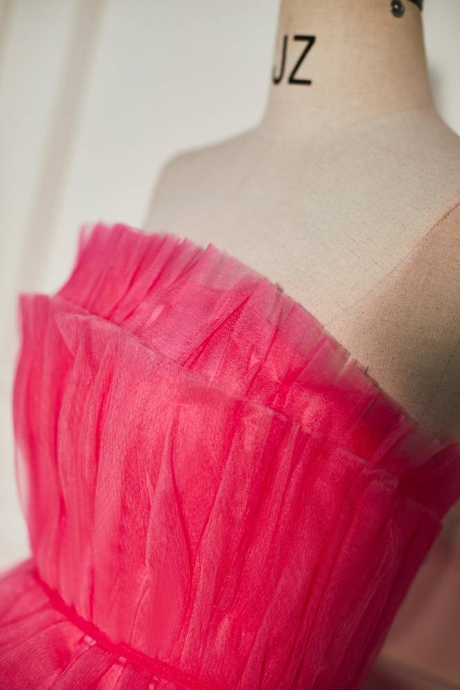 Tiered Tulle Strapless A-Line Short Homecoming Dresses