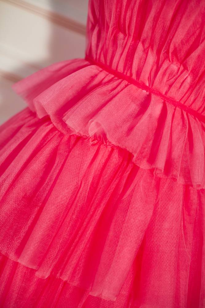 Tiered Tulle Strapless A-Line Short Homecoming Dresses