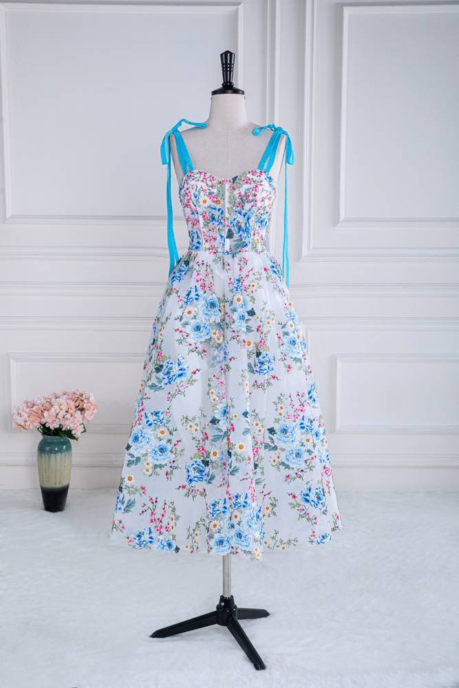Chic Sweetheart A-Line Tulle Floral Prom Dresses
