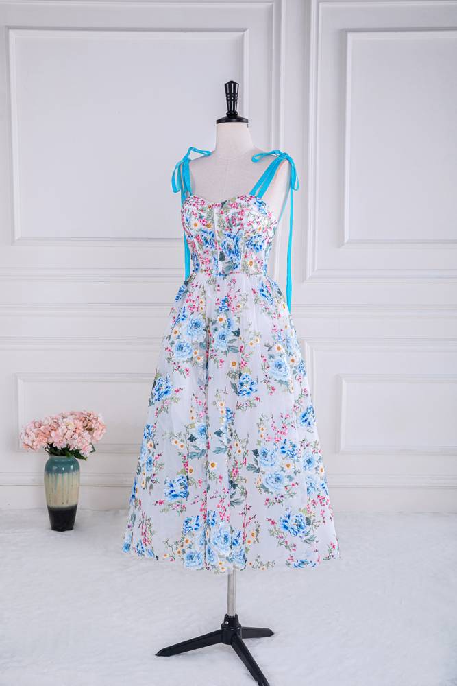 Chic Sweetheart A-Line Tulle Floral Prom Dresses