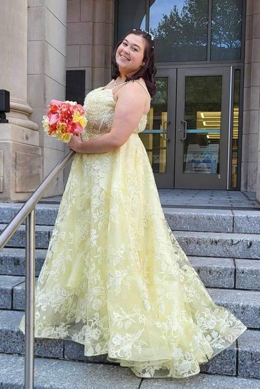Daffodil Spaghetti Straps A-Line Tulle Party Dresses