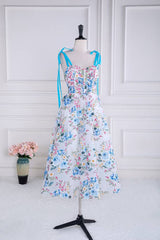Chic Sweetheart A-Line Tulle Floral Prom Dresses
