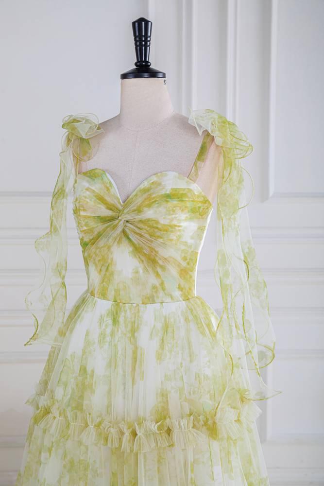 Fabulous Sweetheart Sleeveless Tulle Floral Prom Dresses