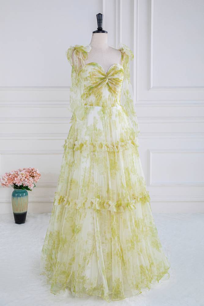 Fabulous Sweetheart Sleeveless Tulle Floral Prom Dresses