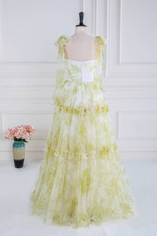 Fabulous Sweetheart Sleeveless Tulle Floral Prom Dresses