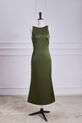 Green Charming Jewel Neck Sleeveless Mermaid Formal Dresses