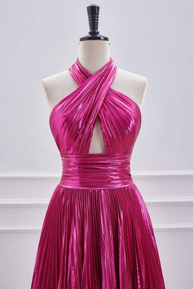 Halter Backless A-Line Short Homecoming Dresses with Ruffles