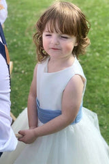 Jewel Neck Sleeveless A-Line Flower Girl Dresses with Beads