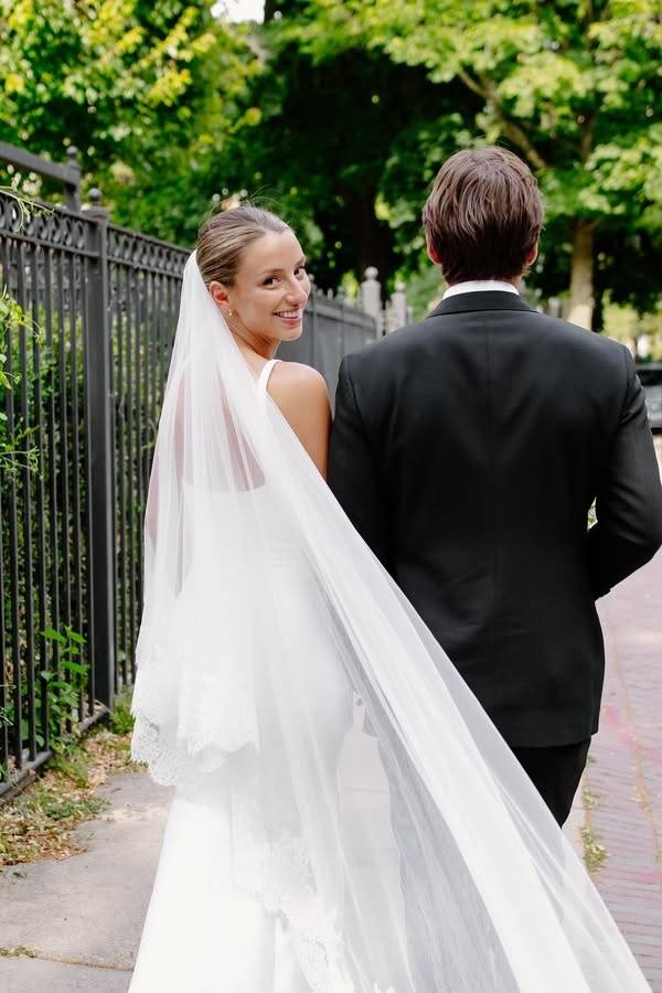 White Trendy Square Neck Spaghetti Straps Mermaid Satin Wedding Dresses