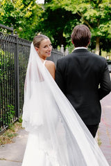 White Trendy Square Neck Spaghetti Straps Mermaid Satin Wedding Dresses