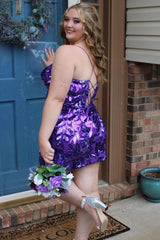 Regency Plus Size Sequined Mermaid Homecoming Dresses
