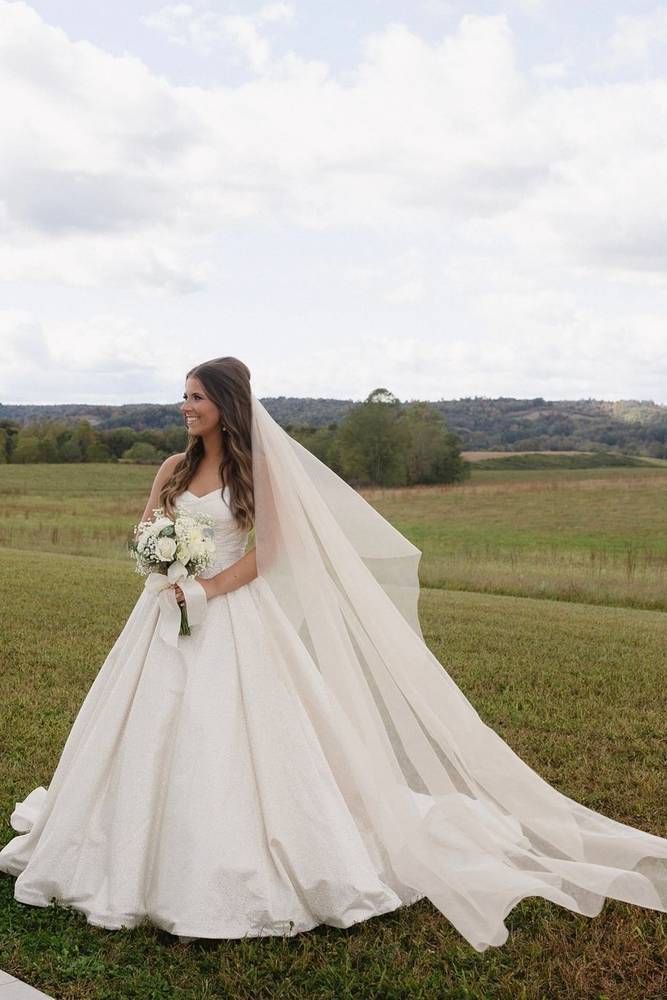 White Deluxe Strapless Sweetheart A-LIne Satin Wedding Dresses