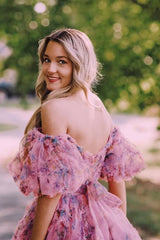 Charming Off-The-Shoulder Short A-Line Tulle Homecoming Dresses